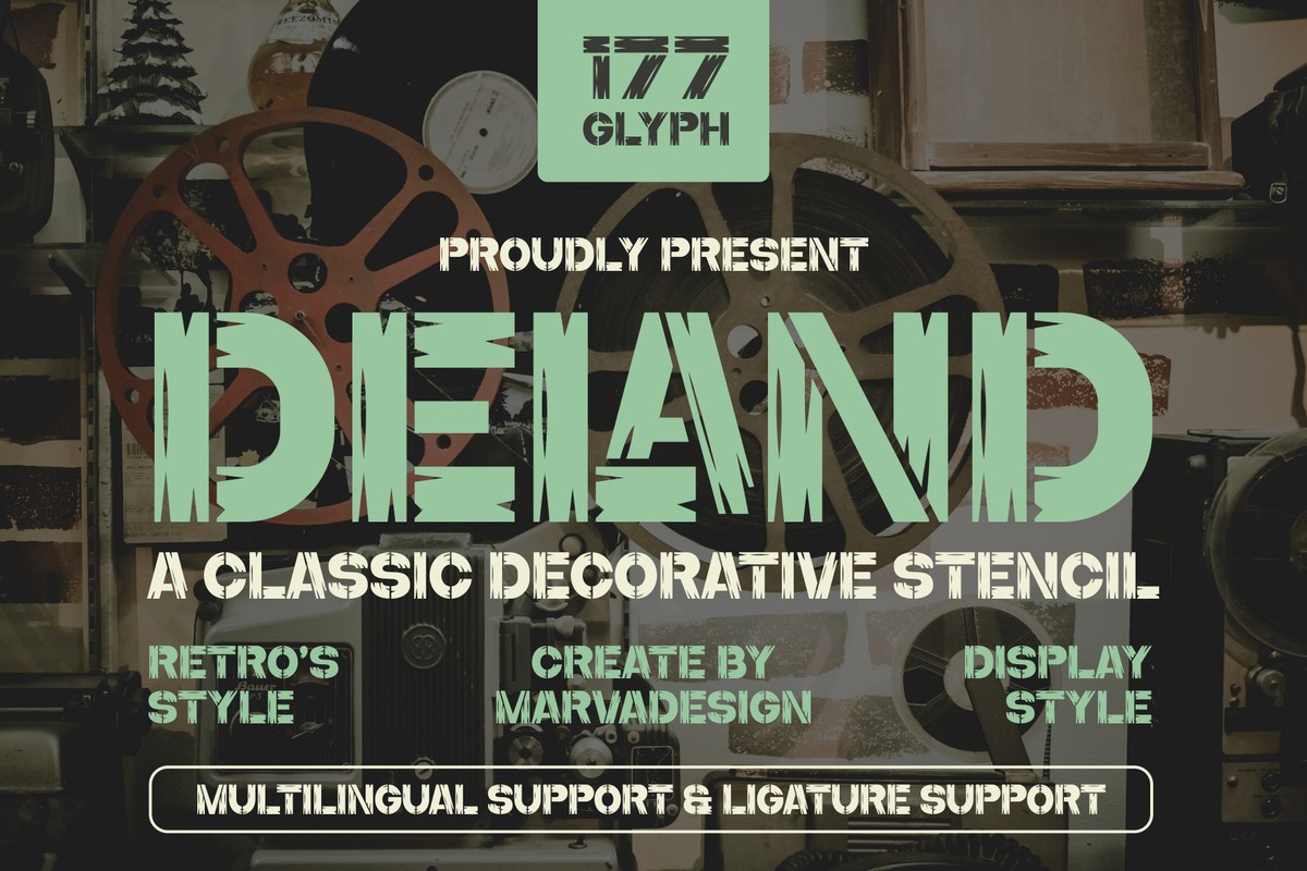 Deland Font preview