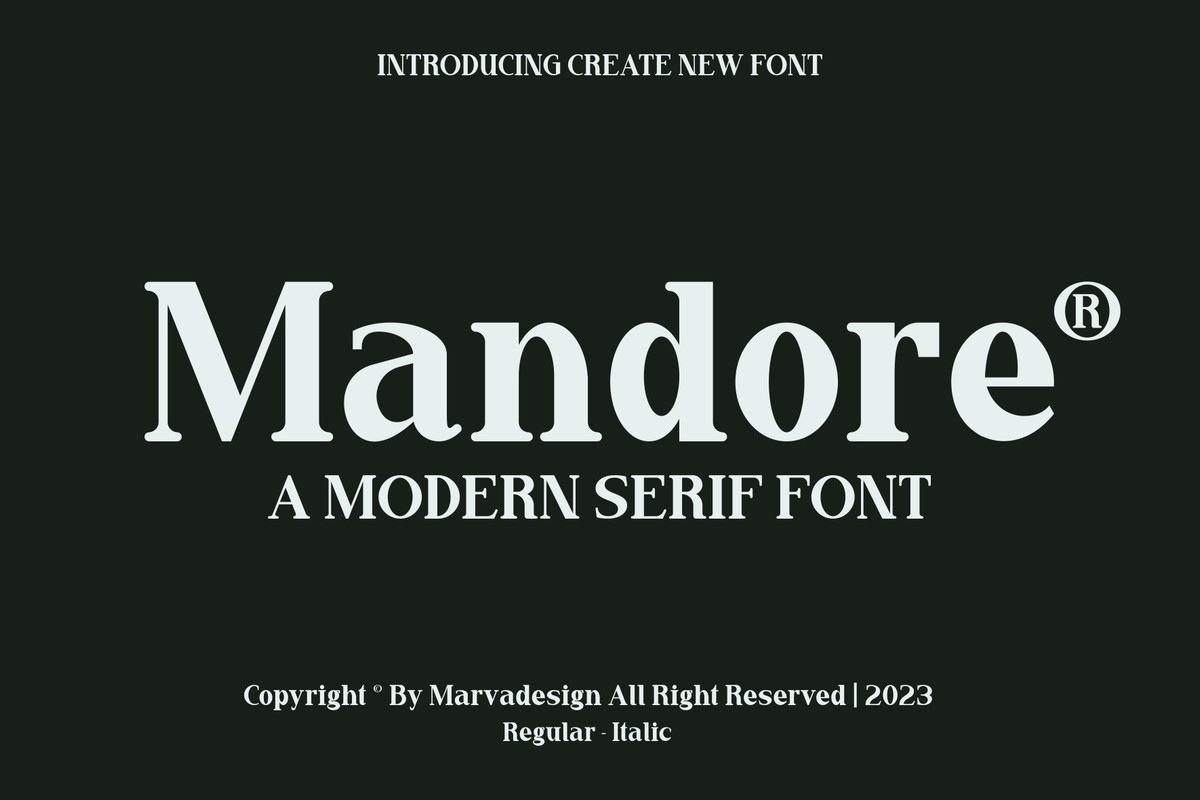 Mandore Font preview