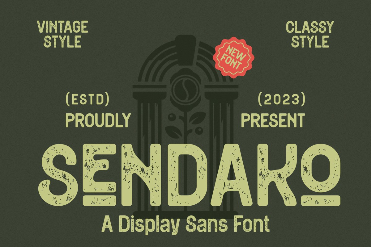 Sendako Regular Font preview