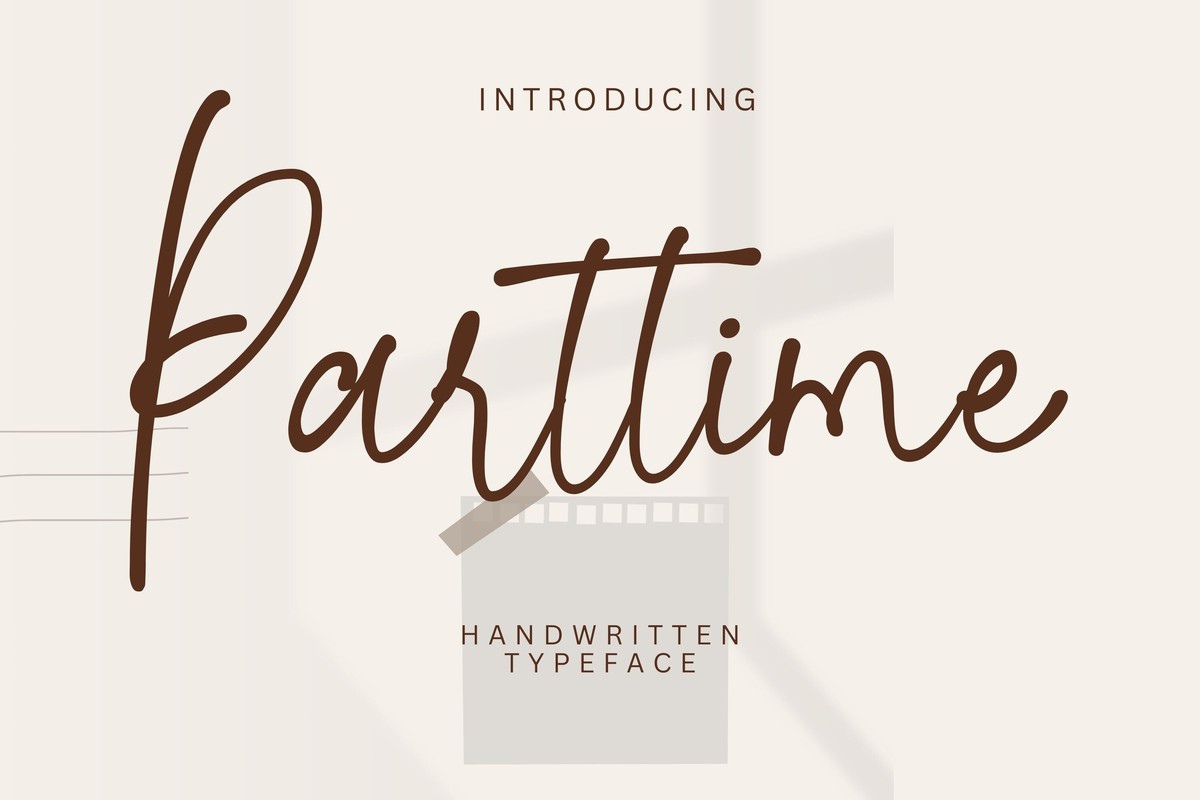 Parttime Font preview