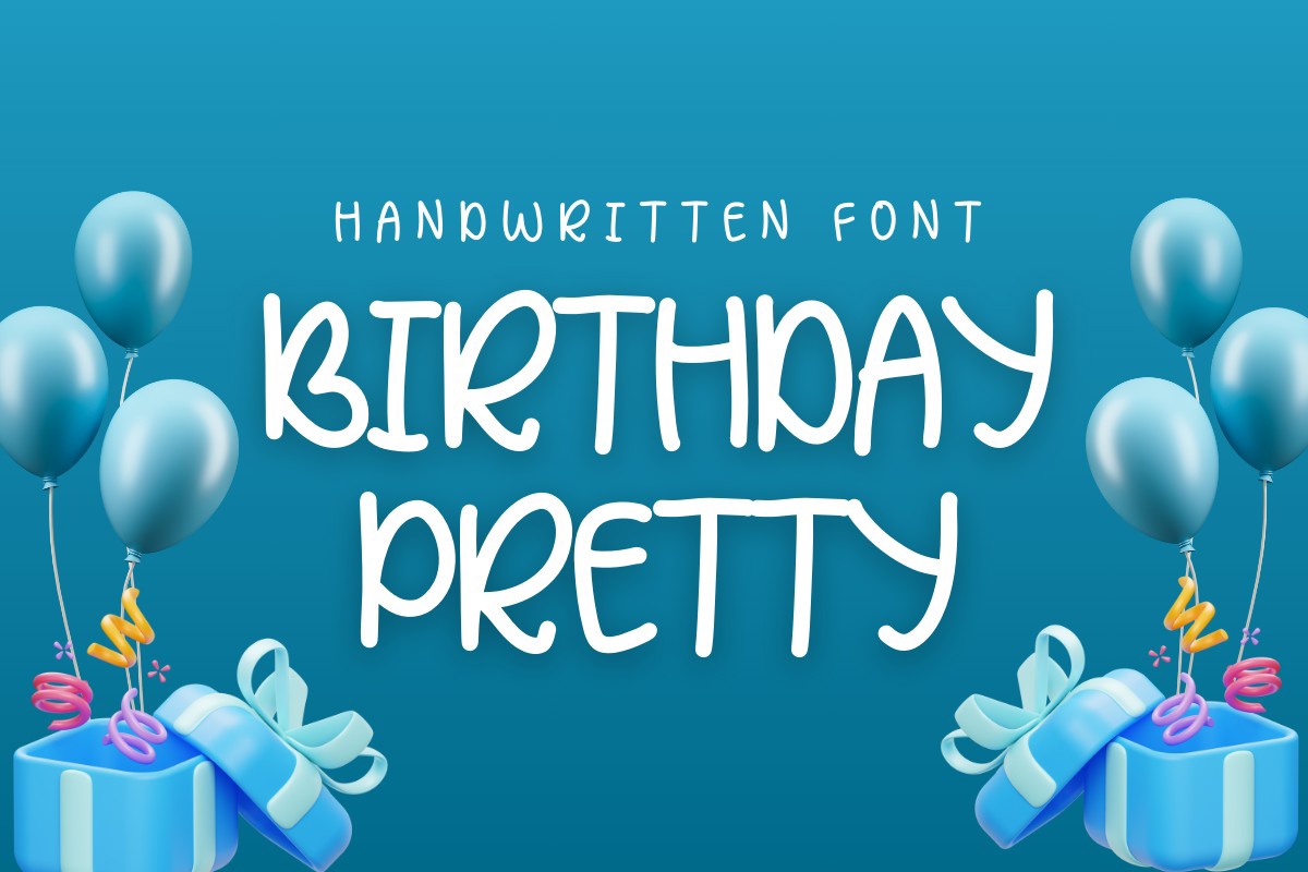 Birthday Pretty Font preview