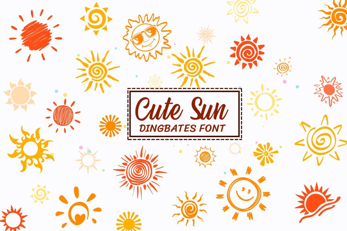 Cute Sun Font preview