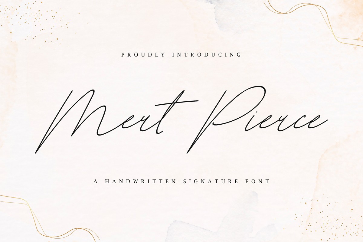 Mert Pierce Font preview