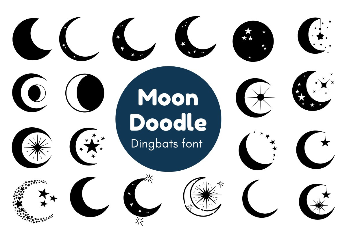 Moon Doodle Font preview