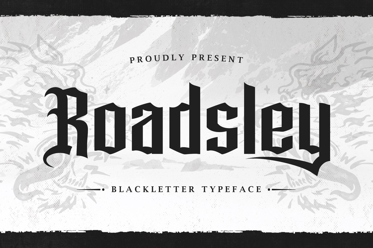 Roadsley Font preview