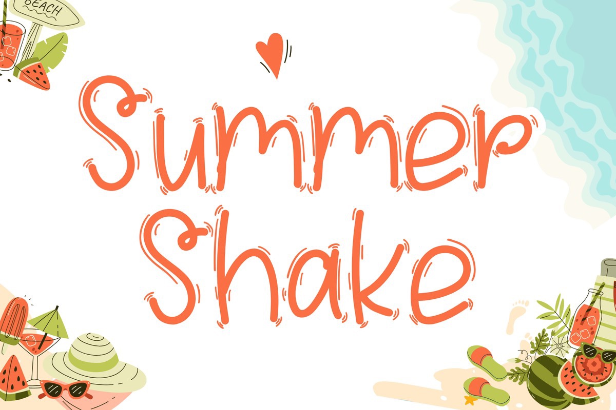 Summer Shake Font preview