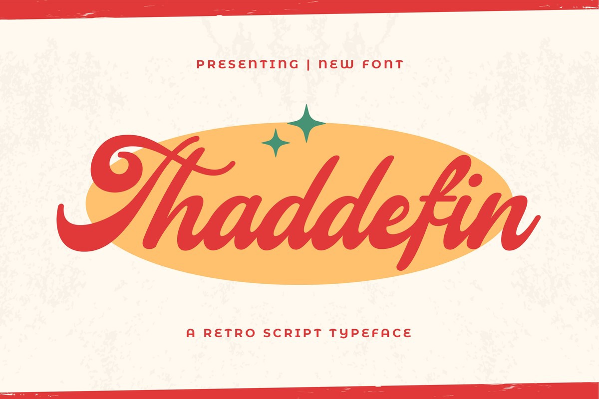 Thaddefin Font preview