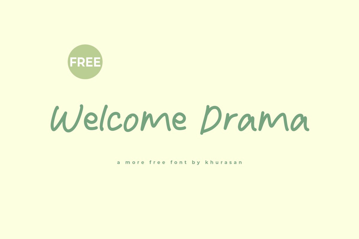 Welcome Drama Font preview