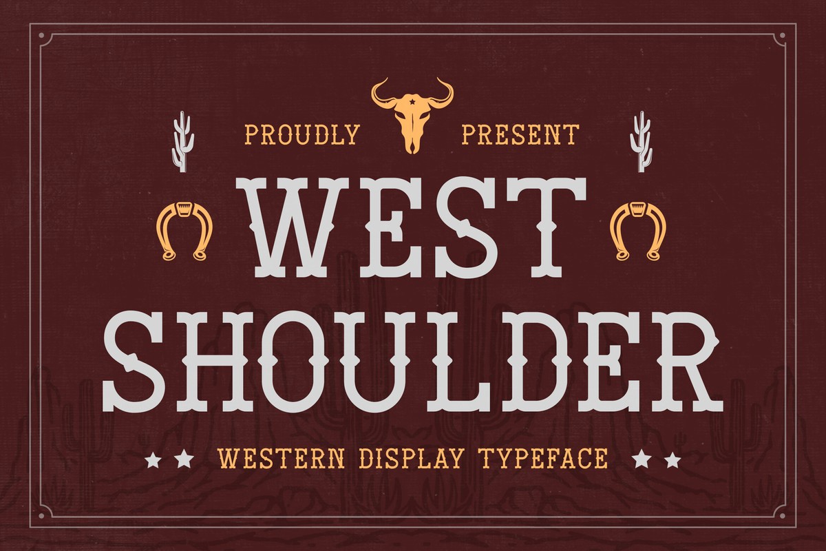 West Shoulder Font preview