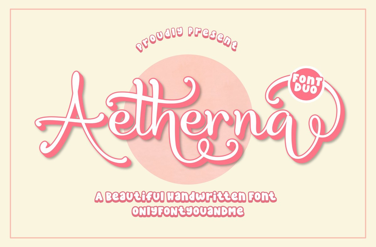 Aetherna & Sunny Mirage Font preview