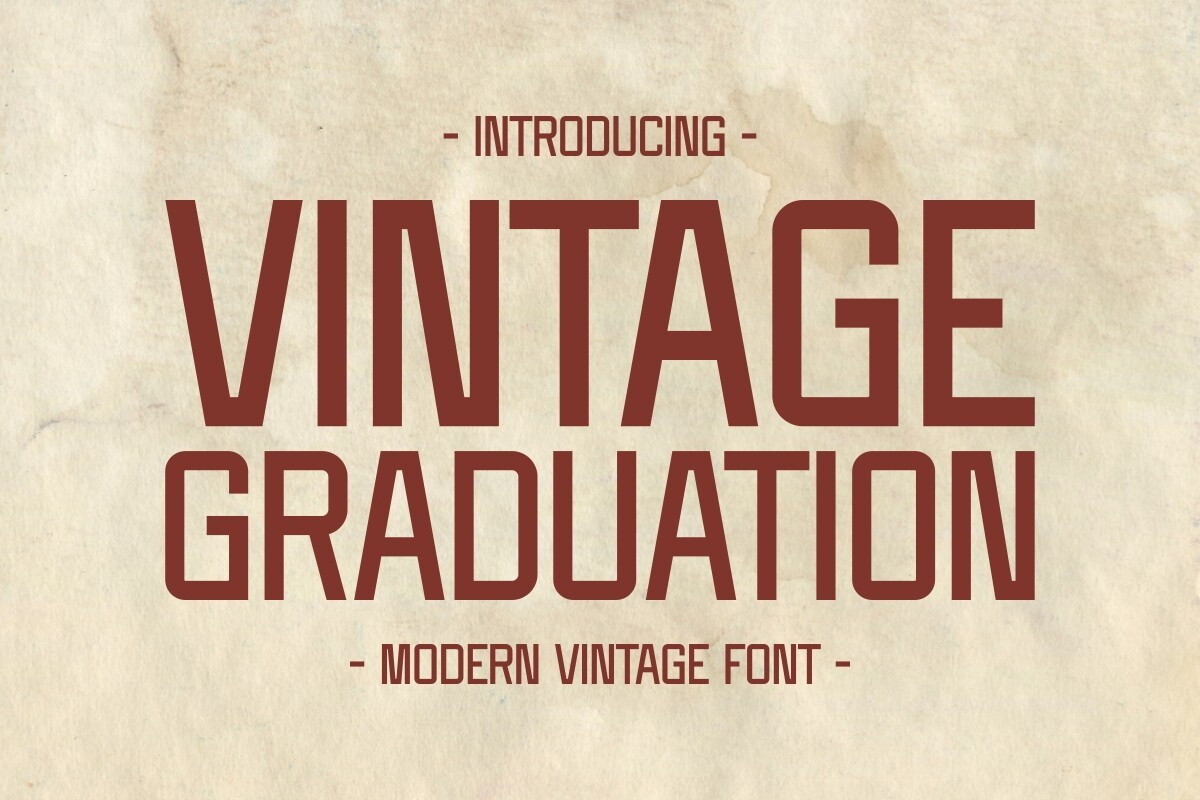 Vintage Graduation Font preview