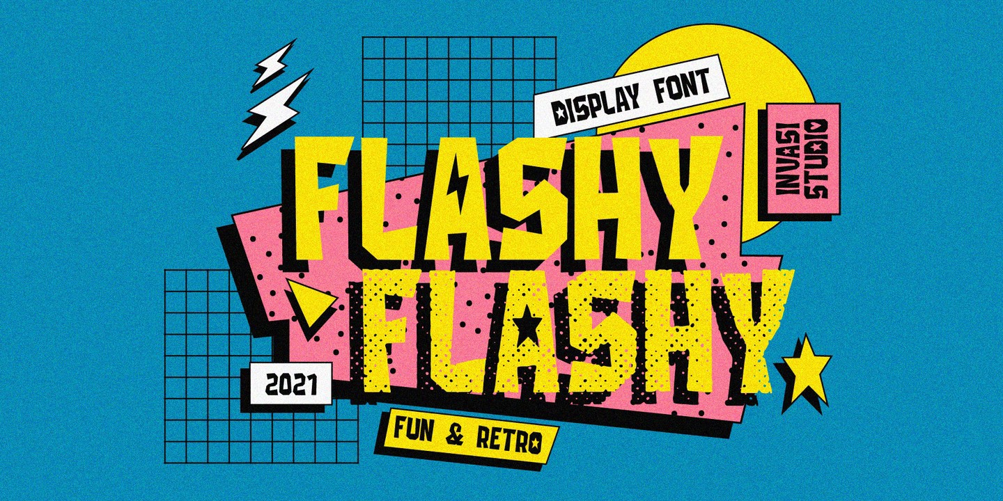 Flashy Font preview