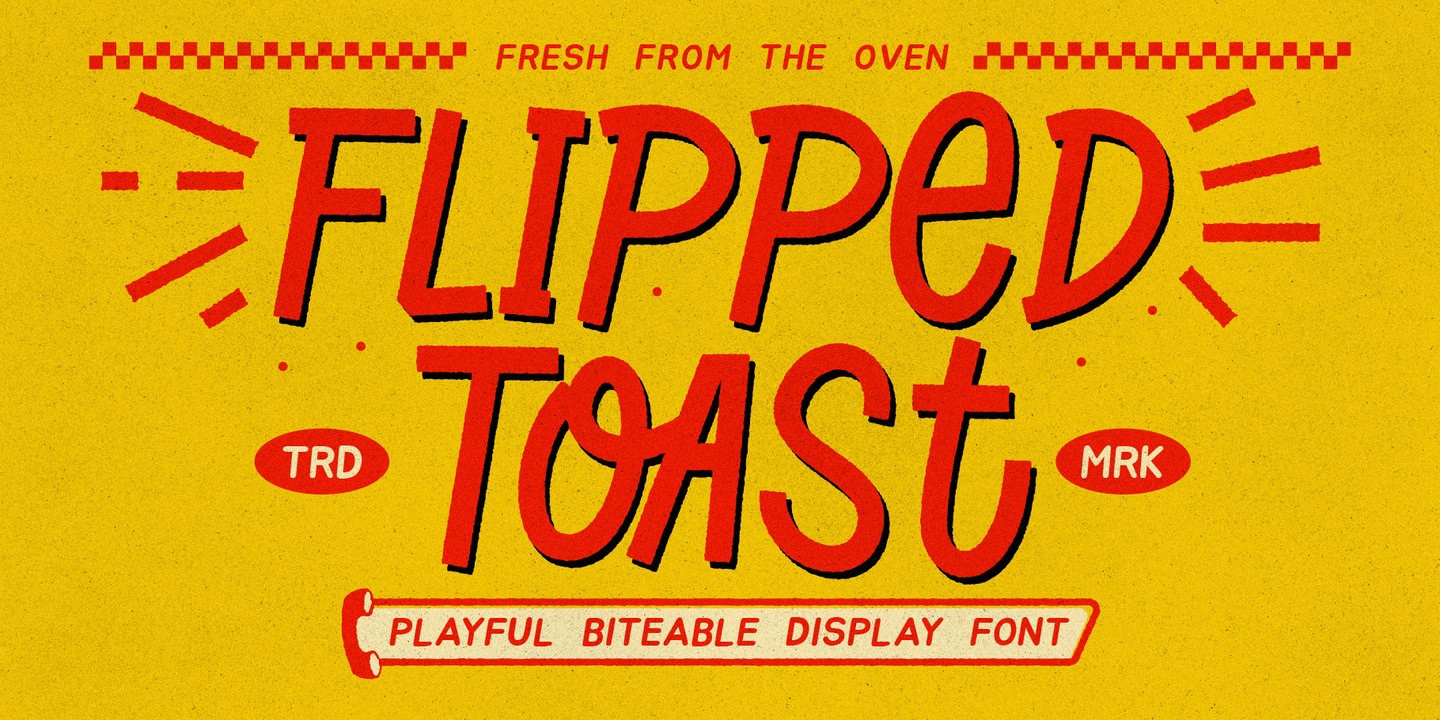 Flipped Toast Font preview