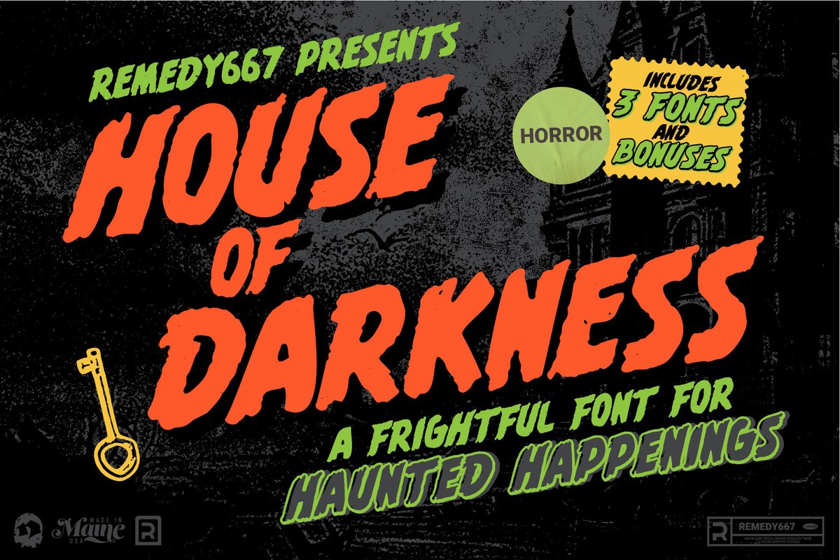 House of Darkness Font preview