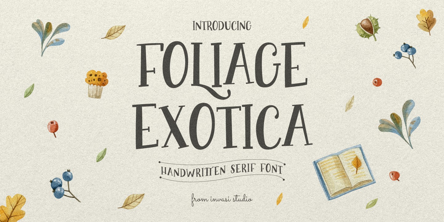 Foliage Exotica Font preview