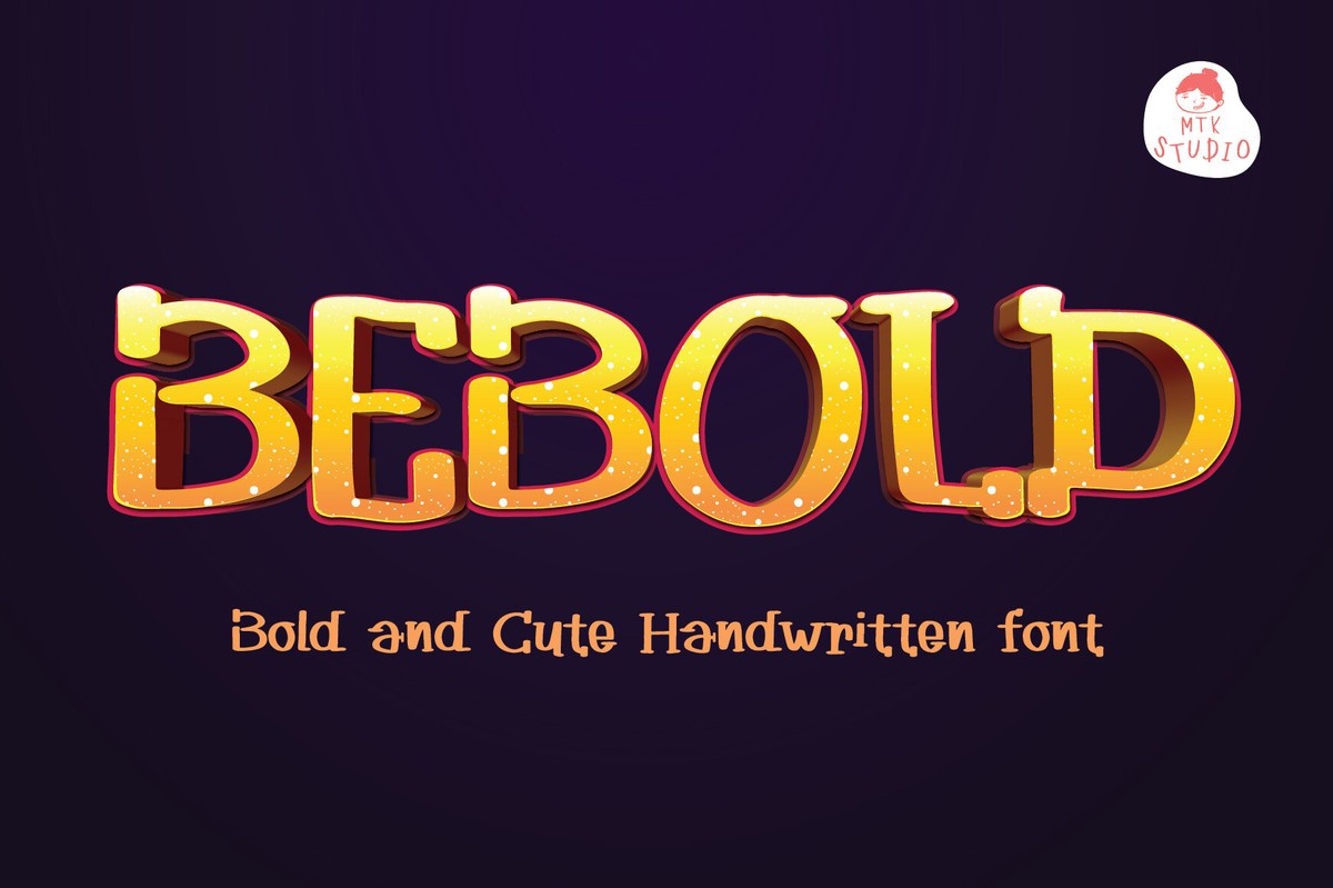 Be Bold Font preview