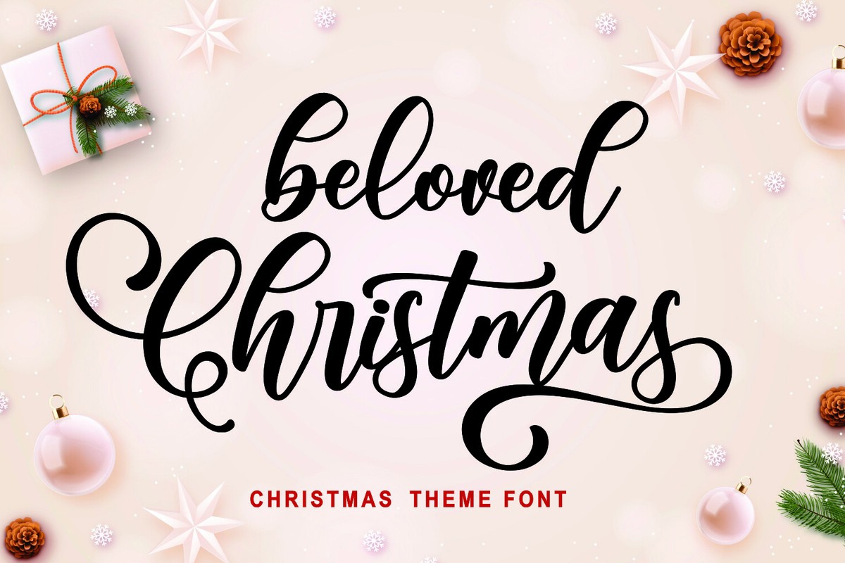 Beloved Christmas Font preview