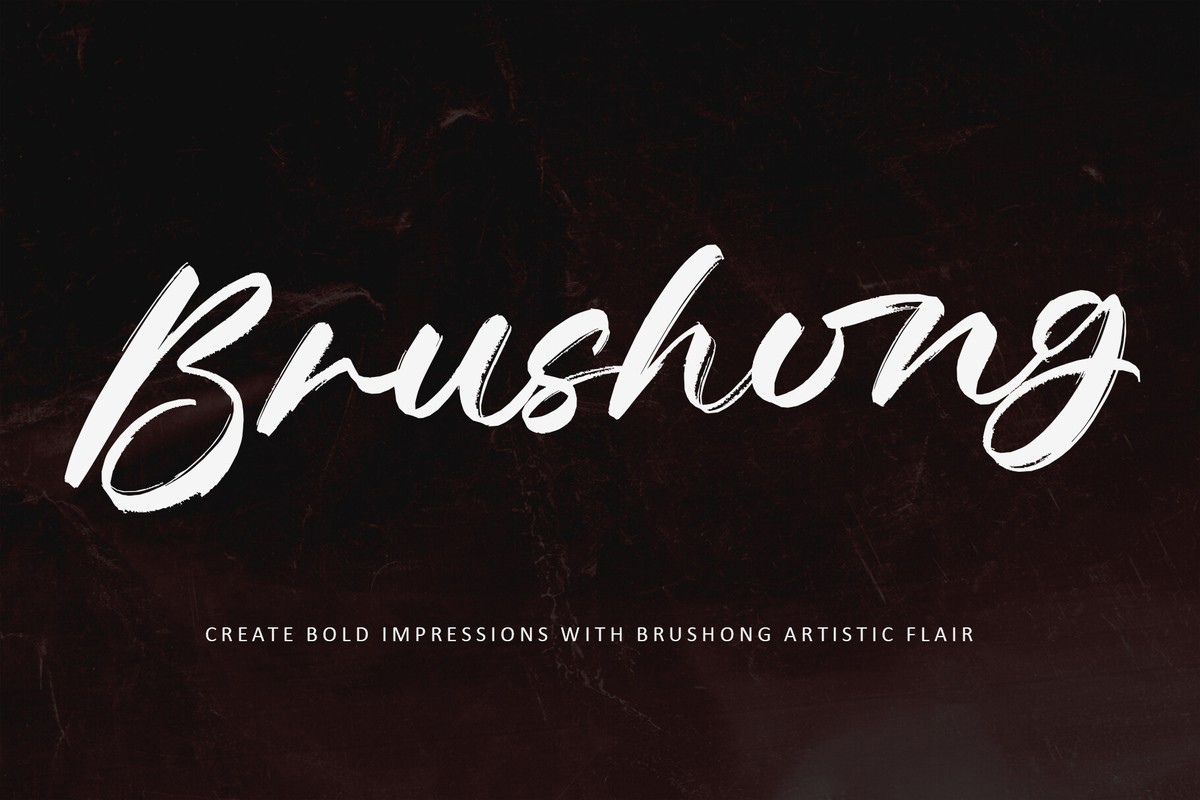 Brushong Font preview