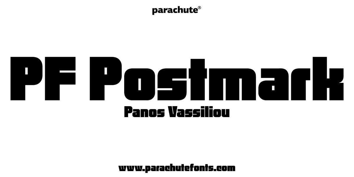 PF Postmark Font preview