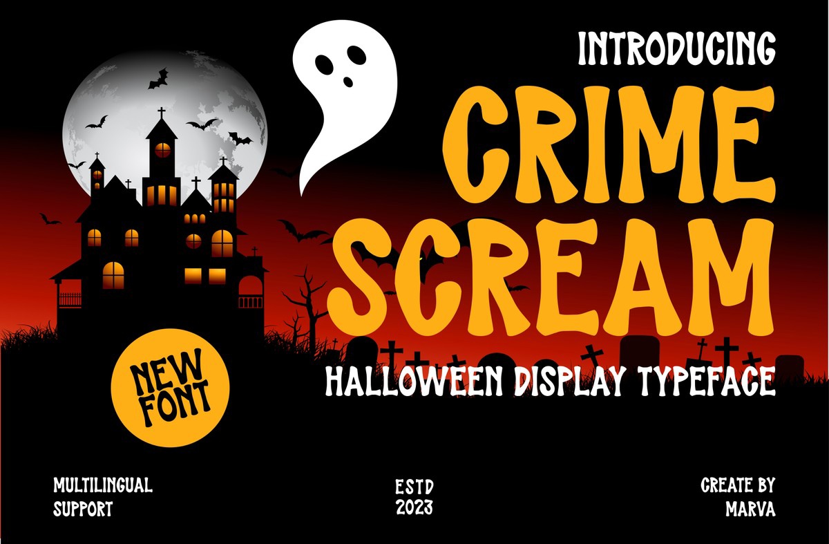 Crime Scream Font preview