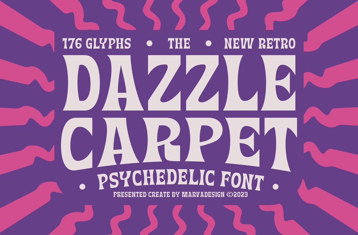 Dazzle Carpet Font preview