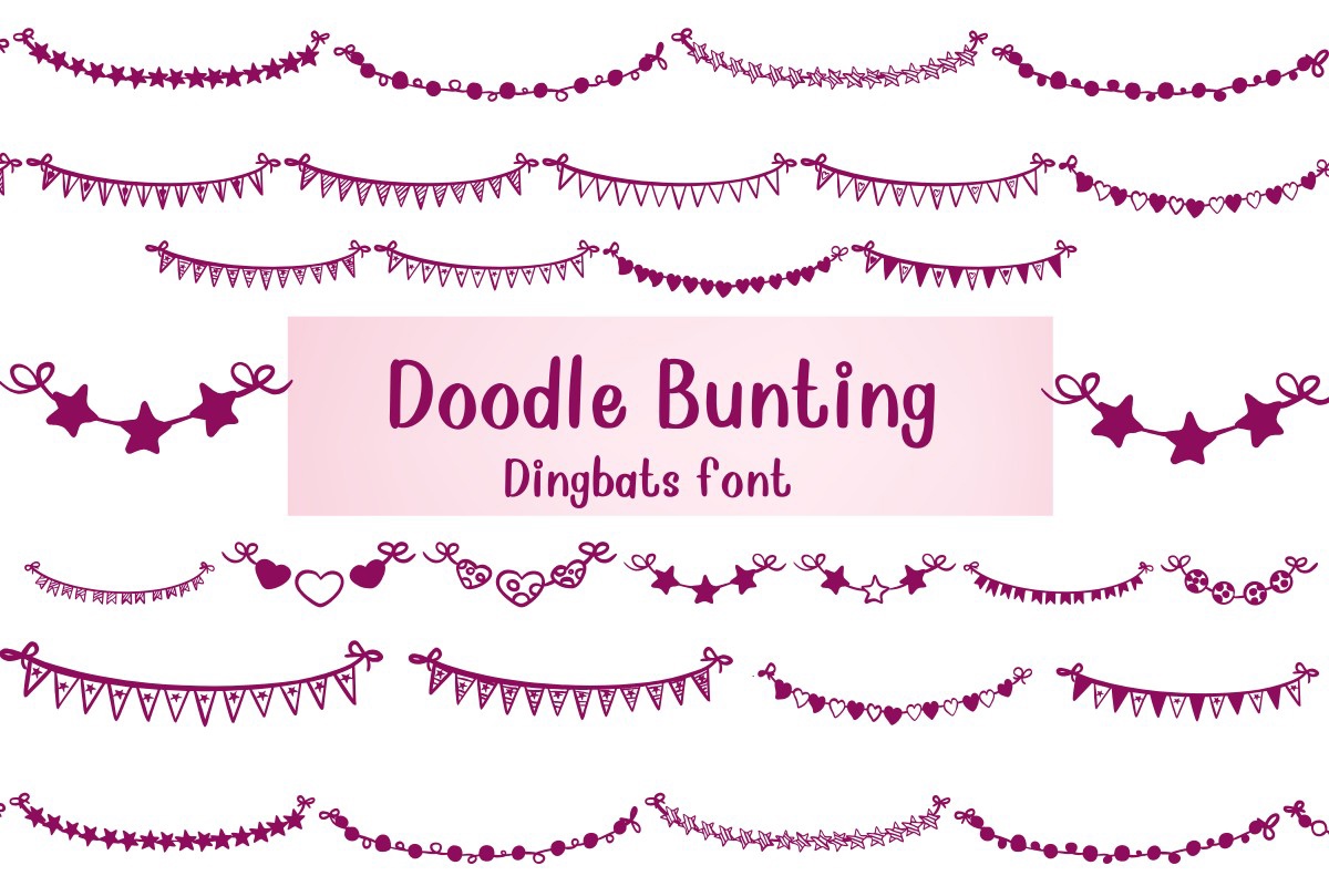 Doodle Bunting Font preview