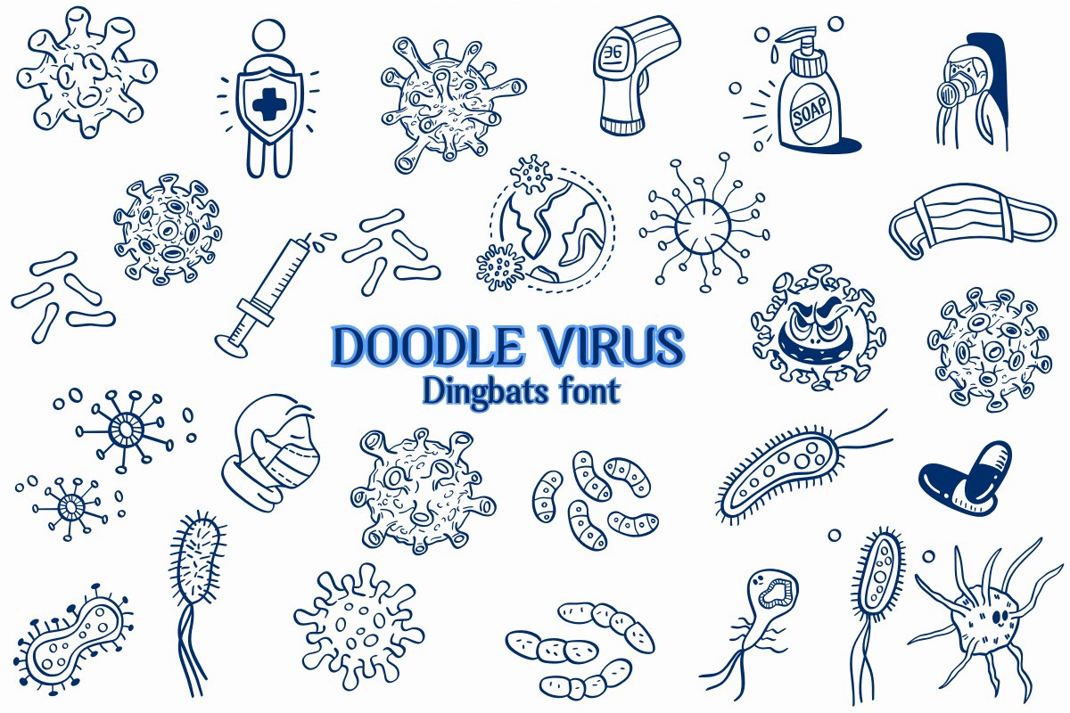 Doodle Virus Font preview