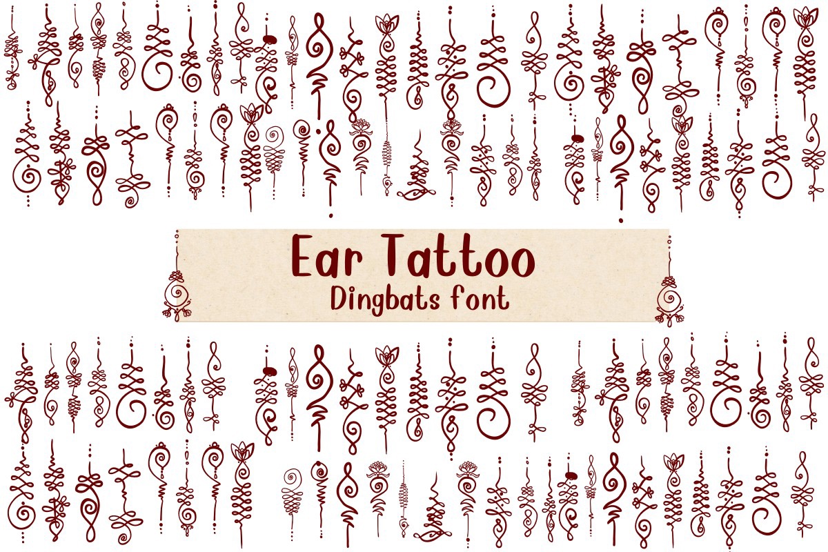 Ear Tattoo Font preview