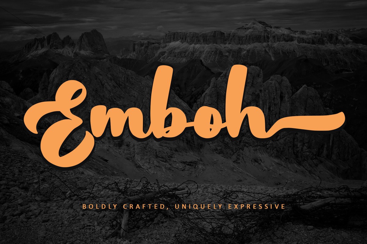 Emboh Font preview