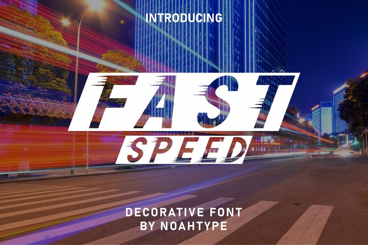 Fast Speed Font preview