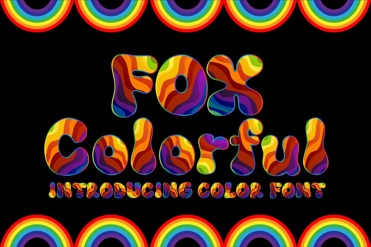 Fox Colorful Font preview