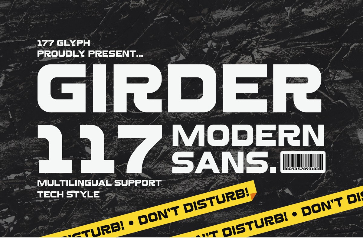 Girder 117 Font preview