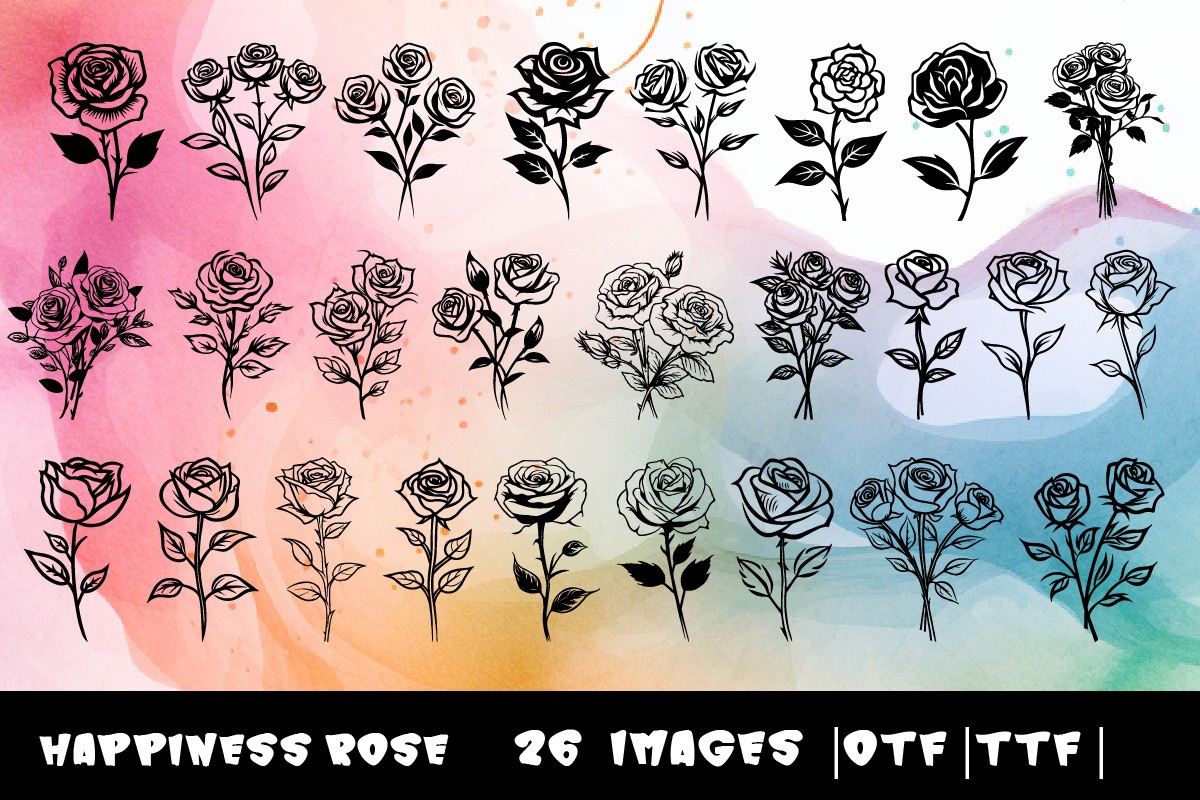 Happiness Rose Font preview