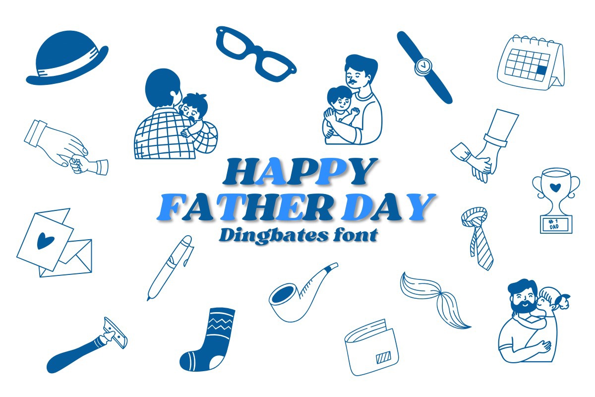 Happy Father Day Font preview