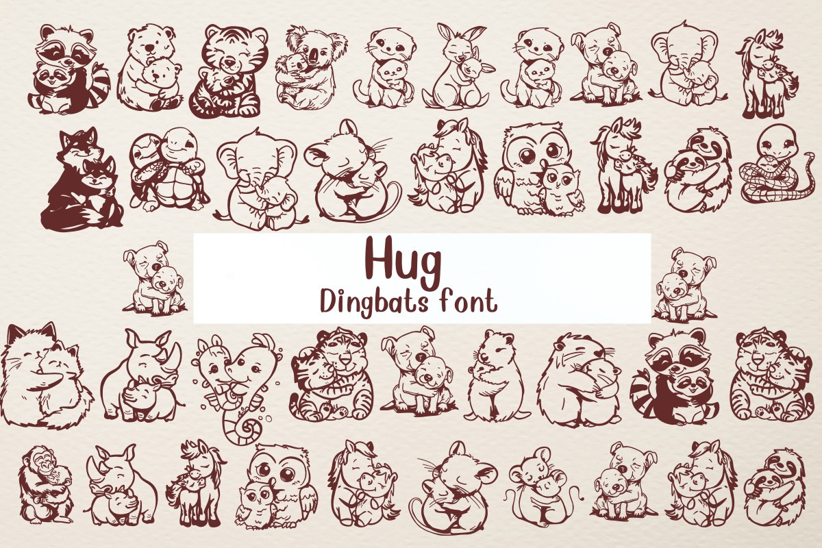 Hug Font preview