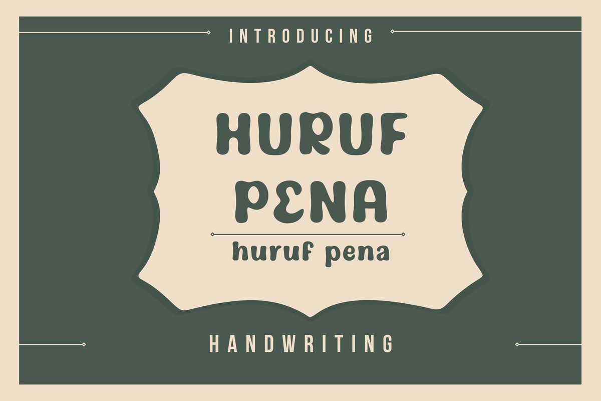 Huruf Pena Font preview