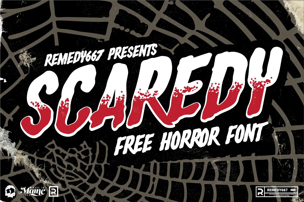 Scaredy Font preview