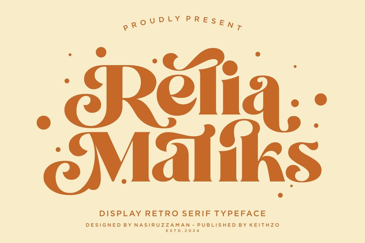 Relia Maliks Font preview