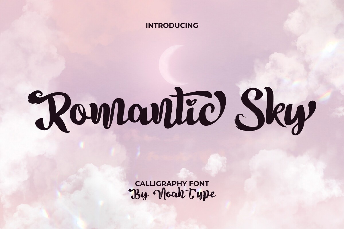 Romantic Sky Font preview