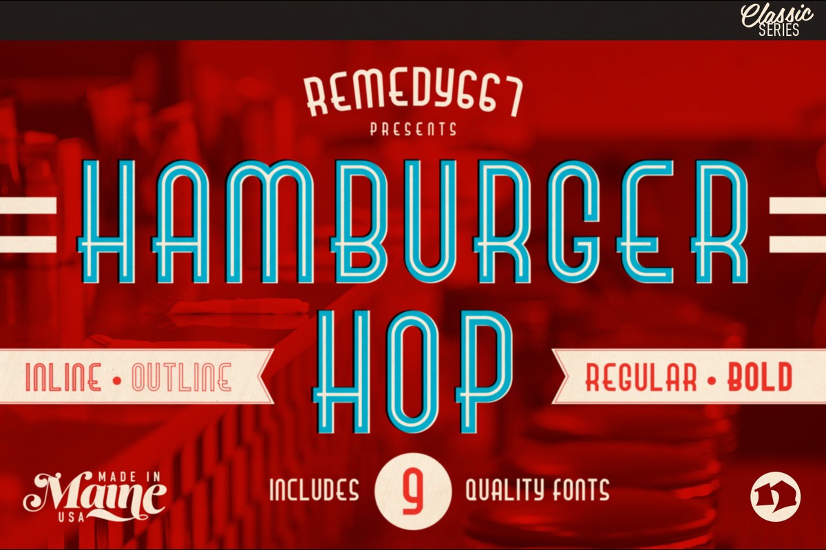 Hamburger Hop Font preview