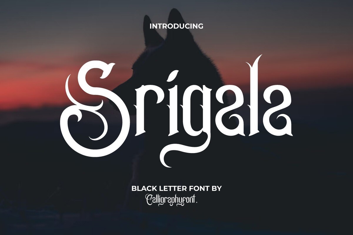 Srigala Font preview