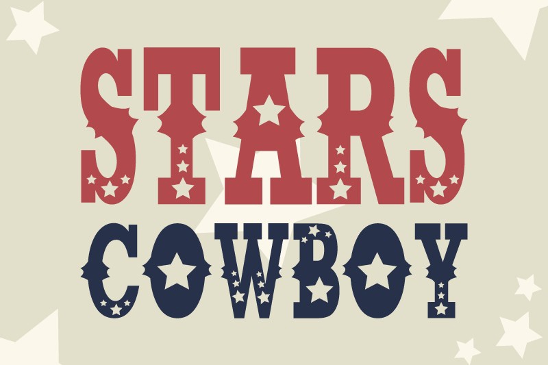 Stars Cowboy Font preview