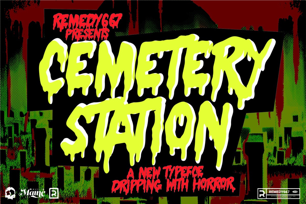 Cemetery Station Font preview