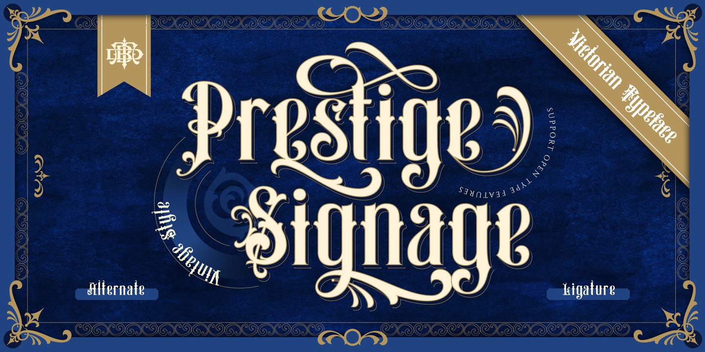 Prestige Signage Font preview