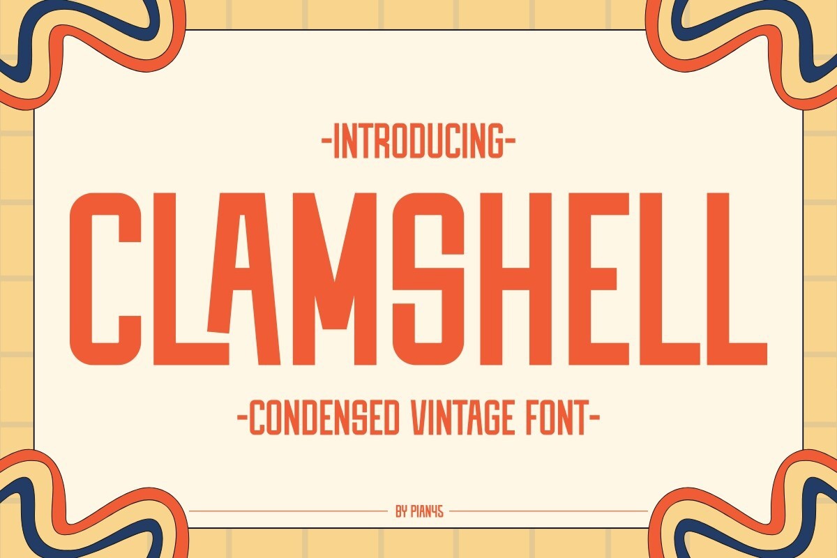 Clamshell Font preview