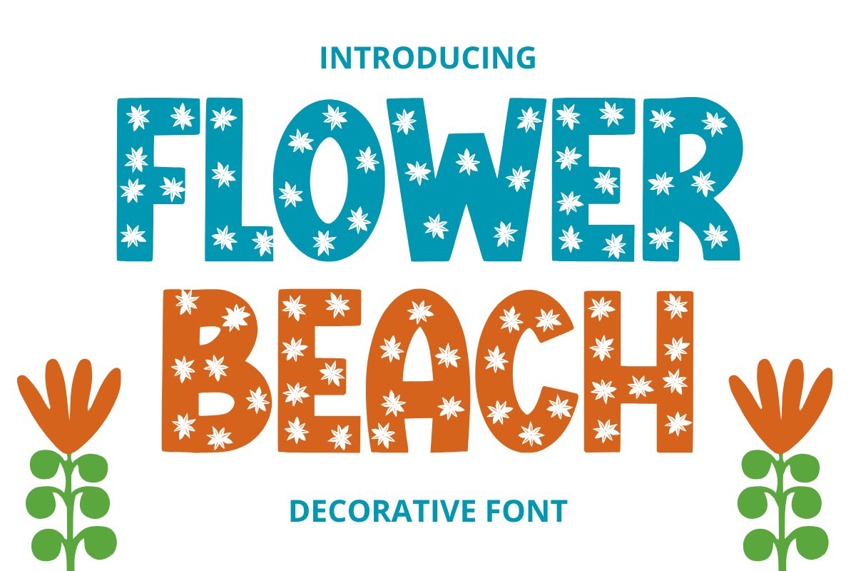 Flower Beach Font preview