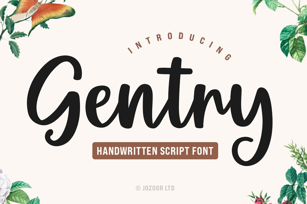 JT Gentry Font preview