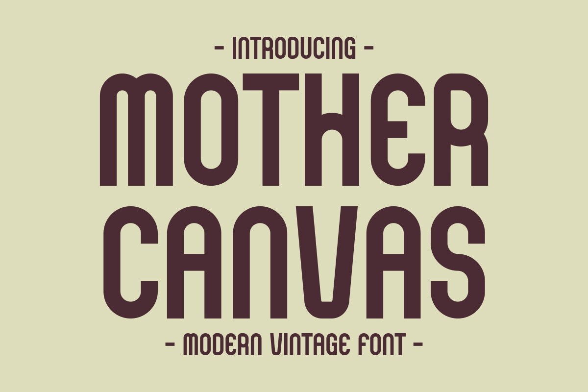 Mother Canvas Font preview