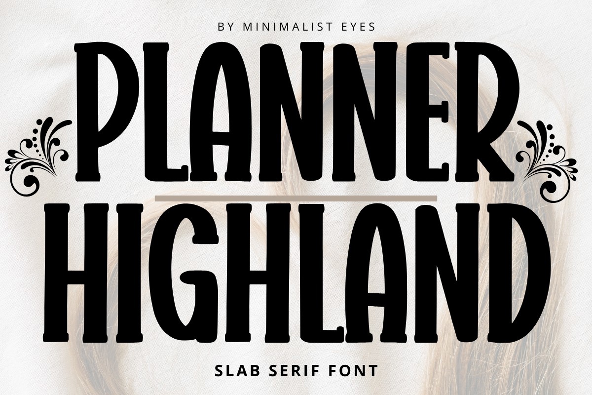 Planner Highland Font preview