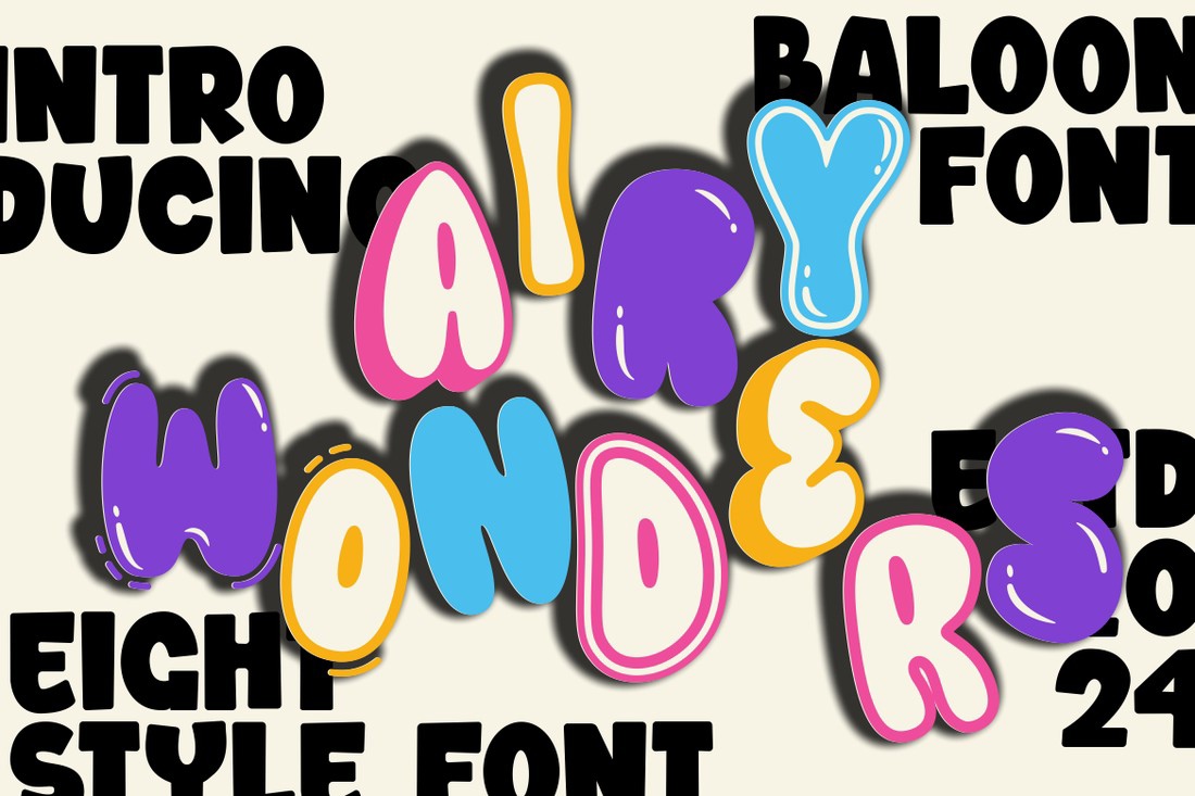 Airy Wonders Font preview